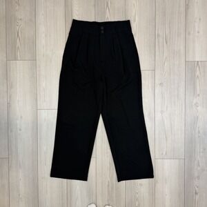 HALARA Pants Medium Petite Black Breezeful Pleated Wide Leg Pull On Trouser